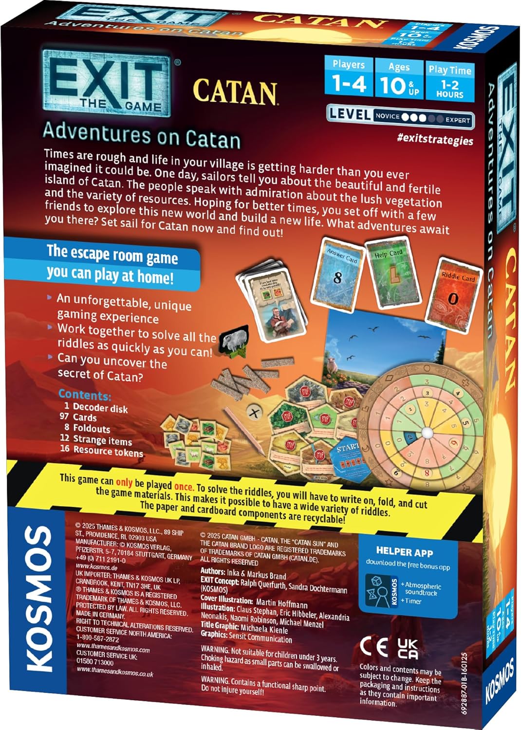 Thames & Kosmos EXIT – Adventures on Catan Card Game | Escape Room Strategy for Adults & Kids | 1–4 Players | Ages 10+ | Catan Mystery Puzzle Game | Family Game Night Edition