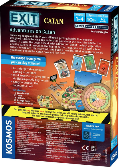 Thames & Kosmos EXIT – Adventures on Catan Card Game | Escape Room Strategy for Adults & Kids | 1–4 Players | Ages 10+ | Catan Mystery Puzzle Game | Family Game Night Edition