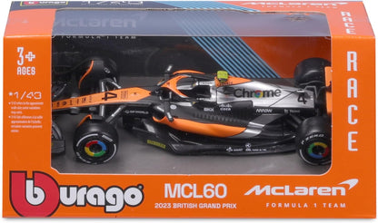 Bburago Formula 1 MCLAREN MCL60 2023 NORRIS 1:43 Scale Die-Cast Collectible Race Car