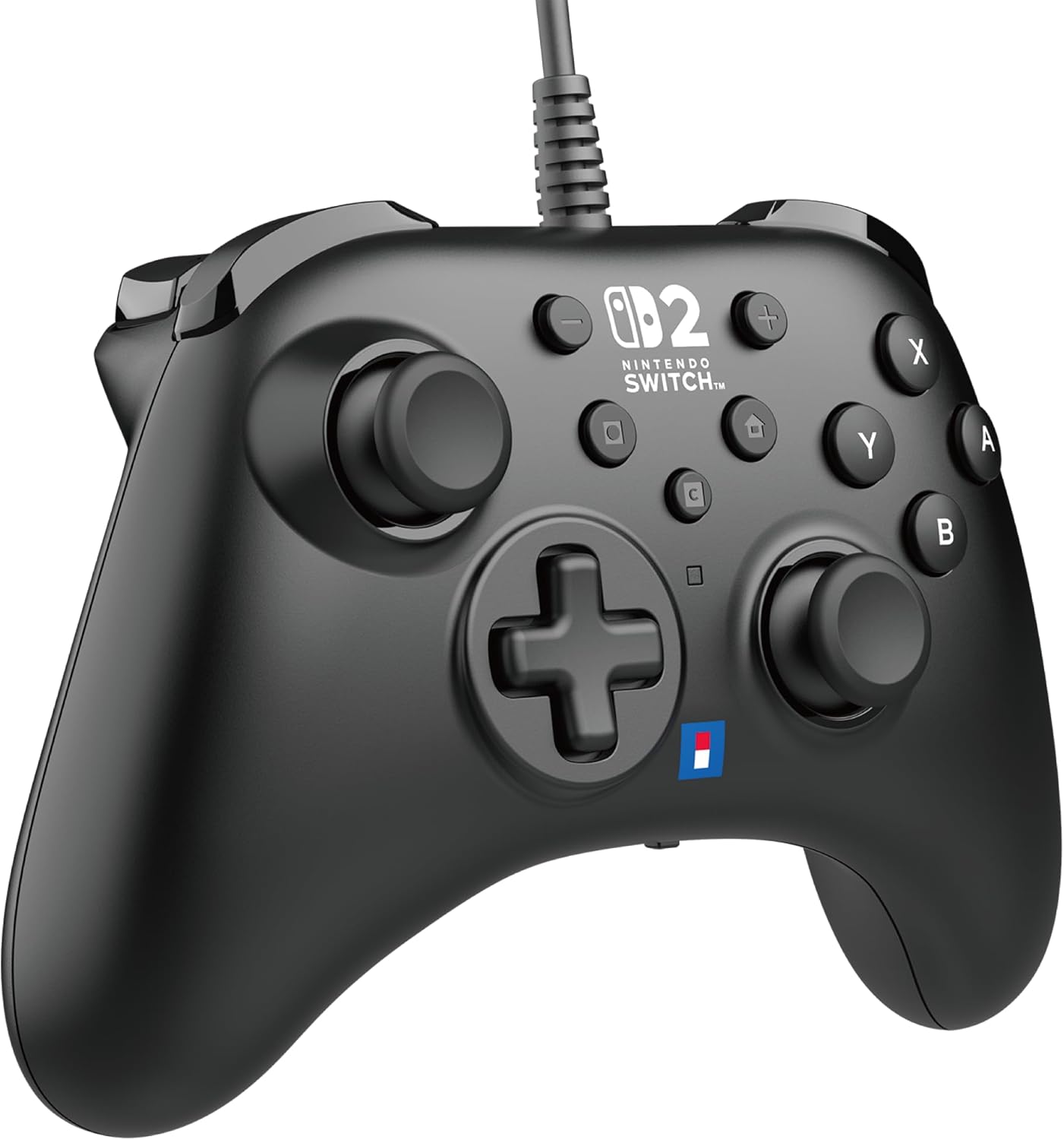 HORI HORIPAD Turbo (Black) Wired Controller for Nintendo Switch 2 - Officially Licensed by Nintendo