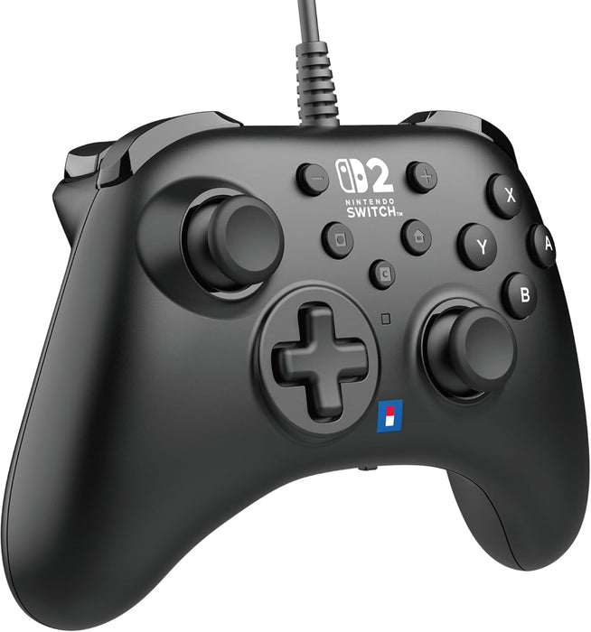 HORI HORIPAD Turbo (Schwarz) Kabelgebundener Controller für Nintendo Switch 2 - Offiziell lizenziert von Nintendo