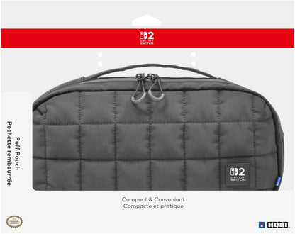 HORI Puff Pouch (Black) Carrying Pouch for Nintendo Switch 2 - Officially Licensed by Nintendo