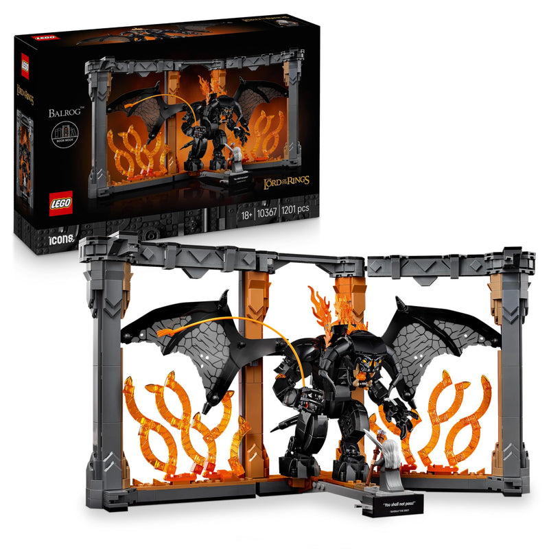 Lego Icons - The Lord Of The Rings: Balrog™ Book Nook (10367).
