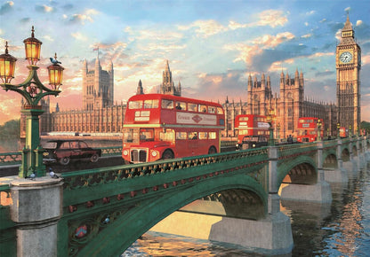 Clementoni - Puzzel met 500 stukjes voor volwassenen en jongens, collectie, thema Westminster Bridge met Big Ben, compacte doos met poster, cadeau-idee, made in Italy, 70 x 50 cm, 35575