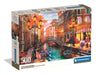 Clementoni -35586-Puzzel 500 HQC Zonsondergang boven de Compacte Doos van Venetië