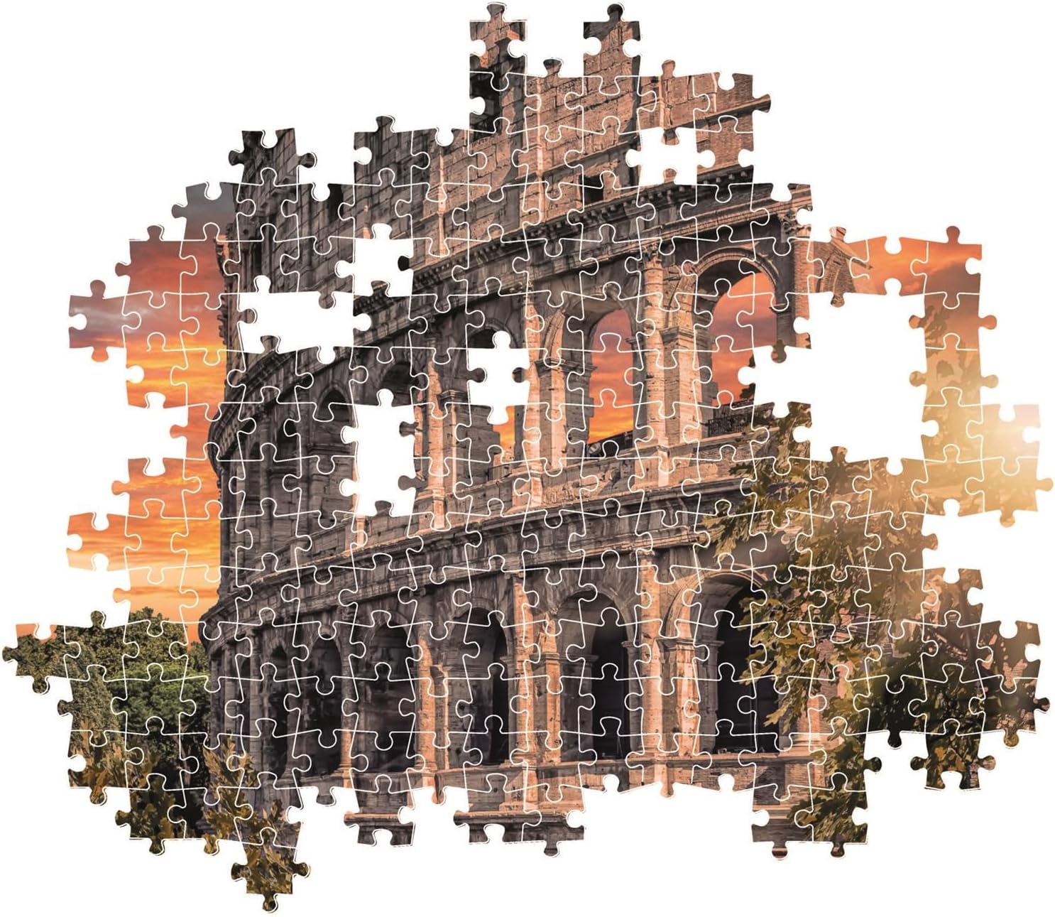 Clementoni - Puzzel met 500 stukjes voor volwassenen en jongens, collectie, thema amfitheater Flavio, met poster, compacte doos, cadeau-idee voor dames en heren, Made in Italy, 36 x 49 cm, 35588