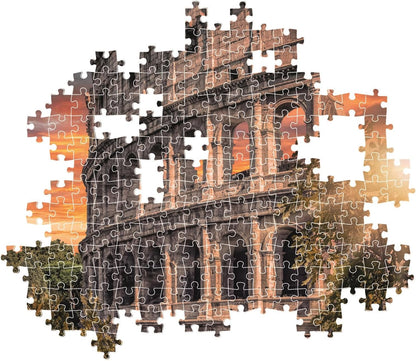 Clementoni - Puzzel met 500 stukjes voor volwassenen en jongens, collectie, thema amfitheater Flavio, met poster, compacte doos, cadeau-idee voor dames en heren, Made in Italy, 36 x 49 cm, 35588
