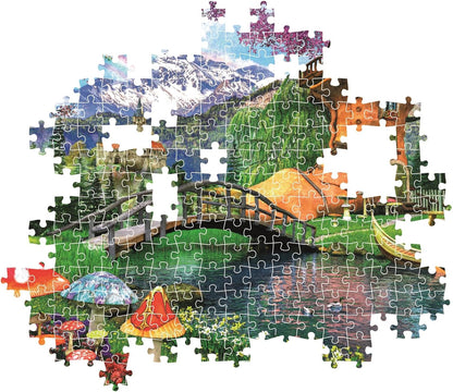 Clementoni -35596-Puzzel 500 HQC De oude compacte doos van het Schoenhuis