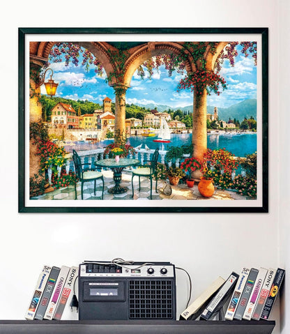 Balcony View Of Lake Como HQC (1000 stukjes) (Puzzle)