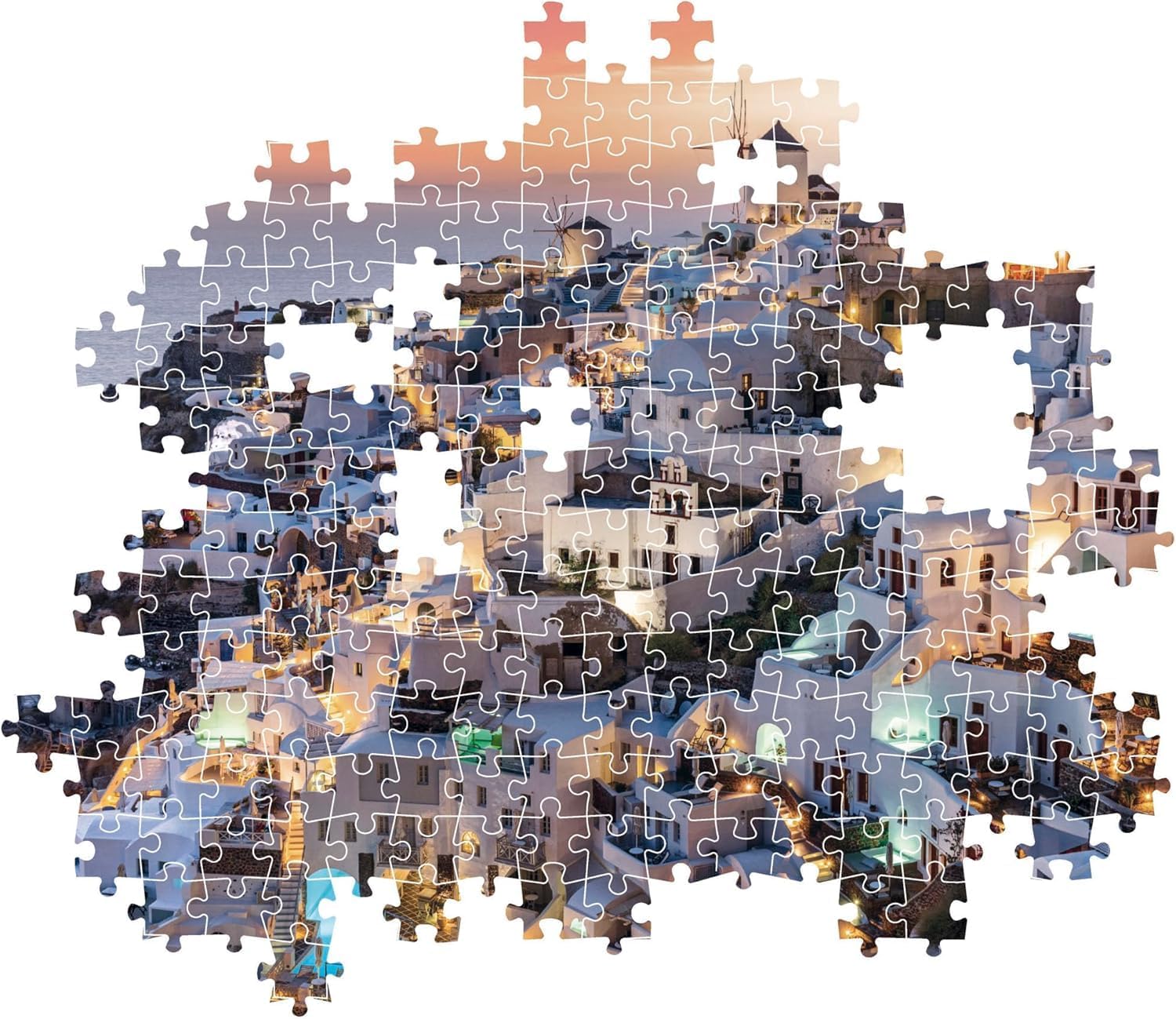 Clementoni Puzzel met 1000 stukjes High Quality Collection Santorini - puzzel voor volwassenen, 39885