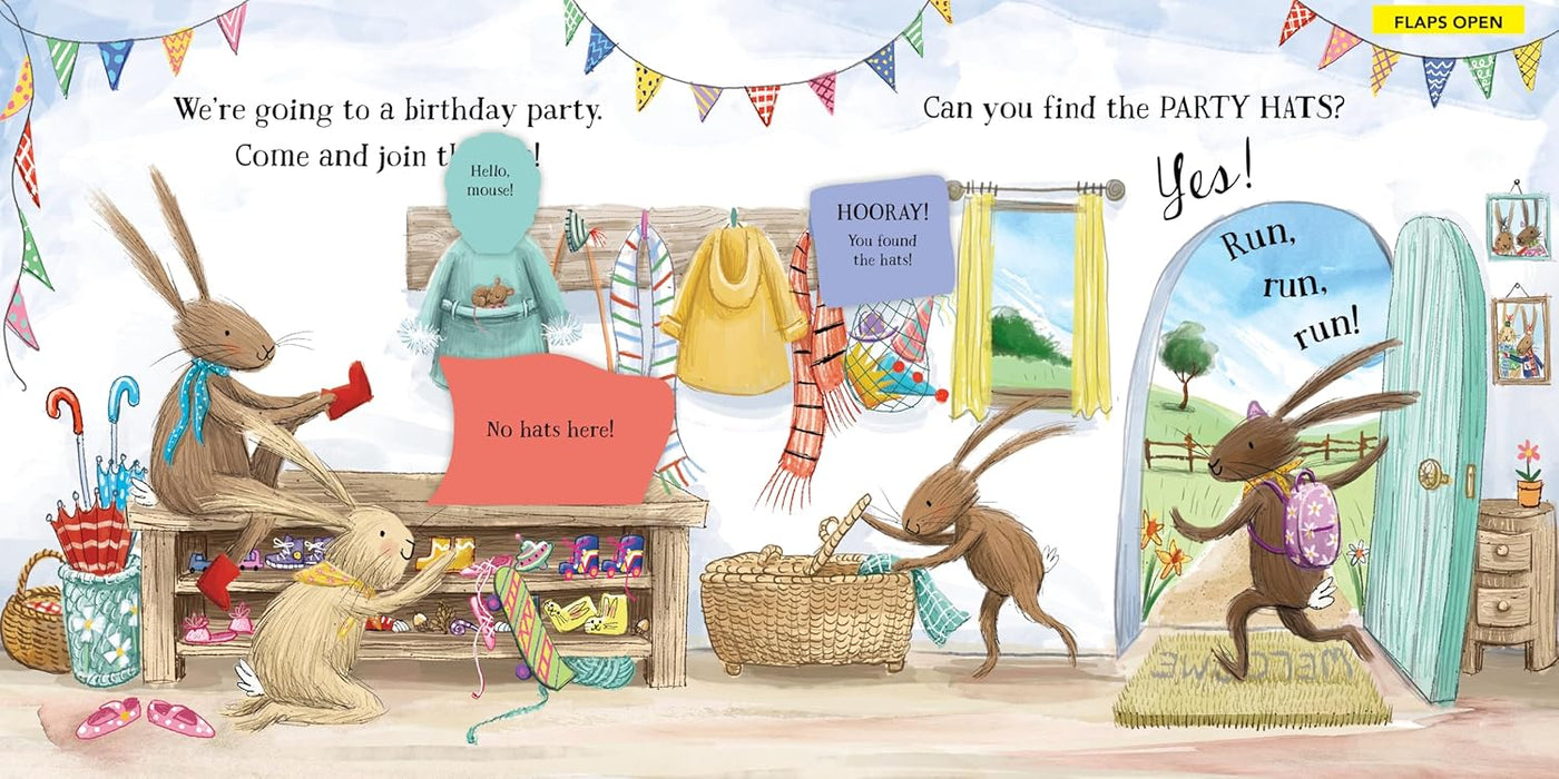 We're Going to a Birthday Party: A Lift-The-Flap Adventure (Bunny Adventures