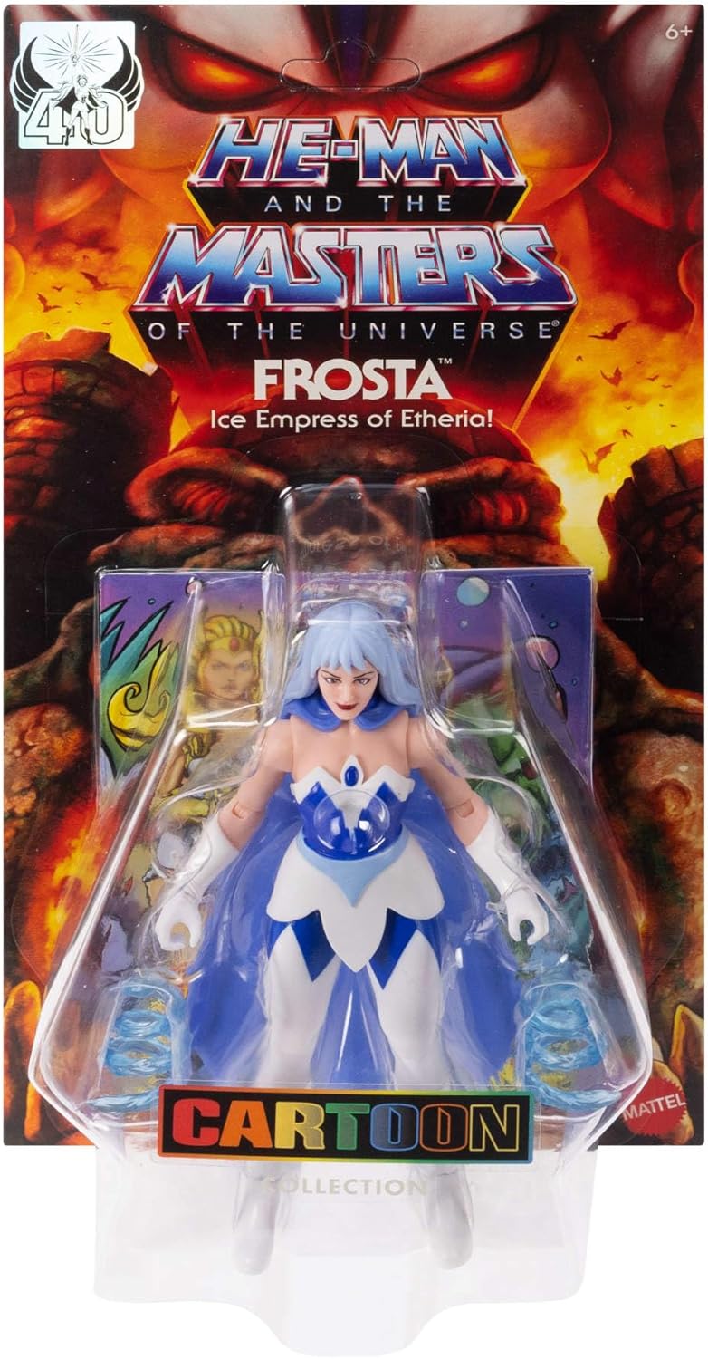 Masters of the Universe Origins Action Figure Frosta Cartoon Collection, 5.5-inch 1980s TV Princess of Power with Ice Powers, Detailed Design & Cape