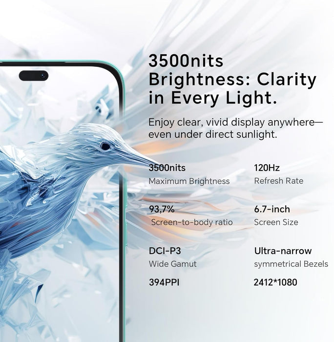 HONOR 400 Lite Unlocked 5G Smartphone, AI Camera Button,108MP Street Style Portrait,8GB+256GB, IP64 Water Resistance,3500nits AMOLED Display,Dual SIM,Android 15,Velvet Grey