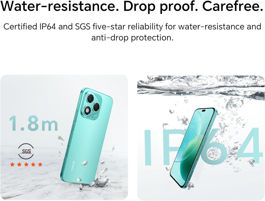 HONOR 400 Lite Unlocked 5G Smartphone, AI Camera Button,108MP Street Style Portrait,8GB+256GB, IP64 Water Resistance,3500nits AMOLED Display,Dual SIM,Android 15,Velvet Grey