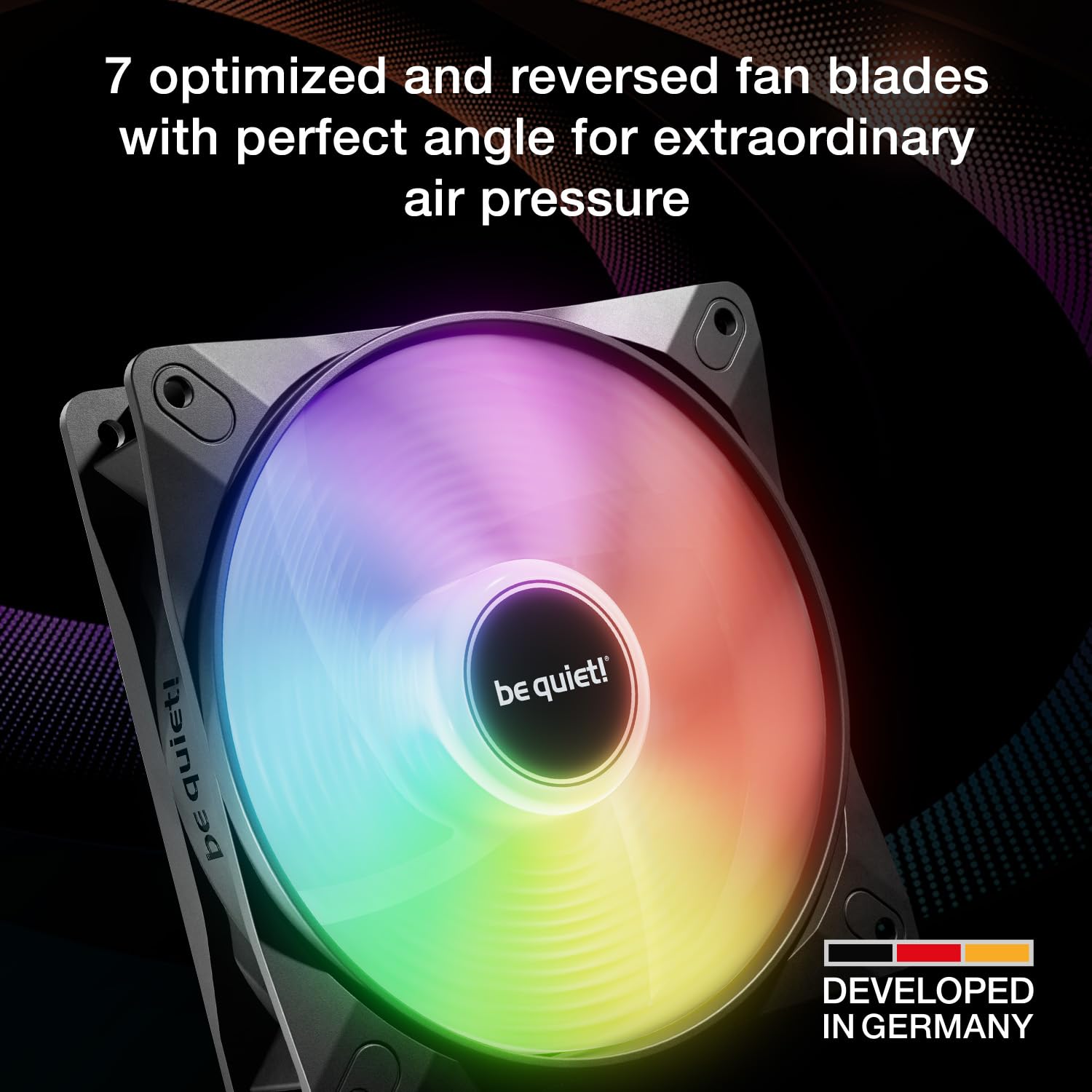 be quiet! Light Wings LX 120mm PWM Quiet PC Case Fan | Reverse Blade | Black | BL132