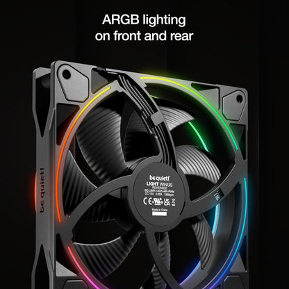 be quiet! Light Wings 140mm PWM Quiet PC Case Fan | Reverse Blade | Black | BL134