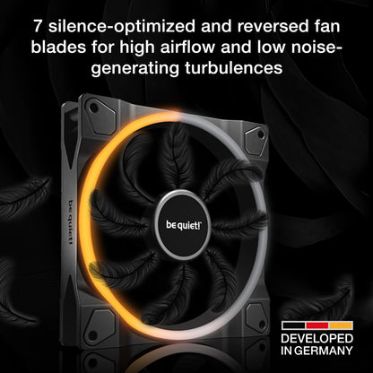 be quiet! Light Wings 140mm PWM Quiet PC Case Fan | Reverse Blade | Black | BL134