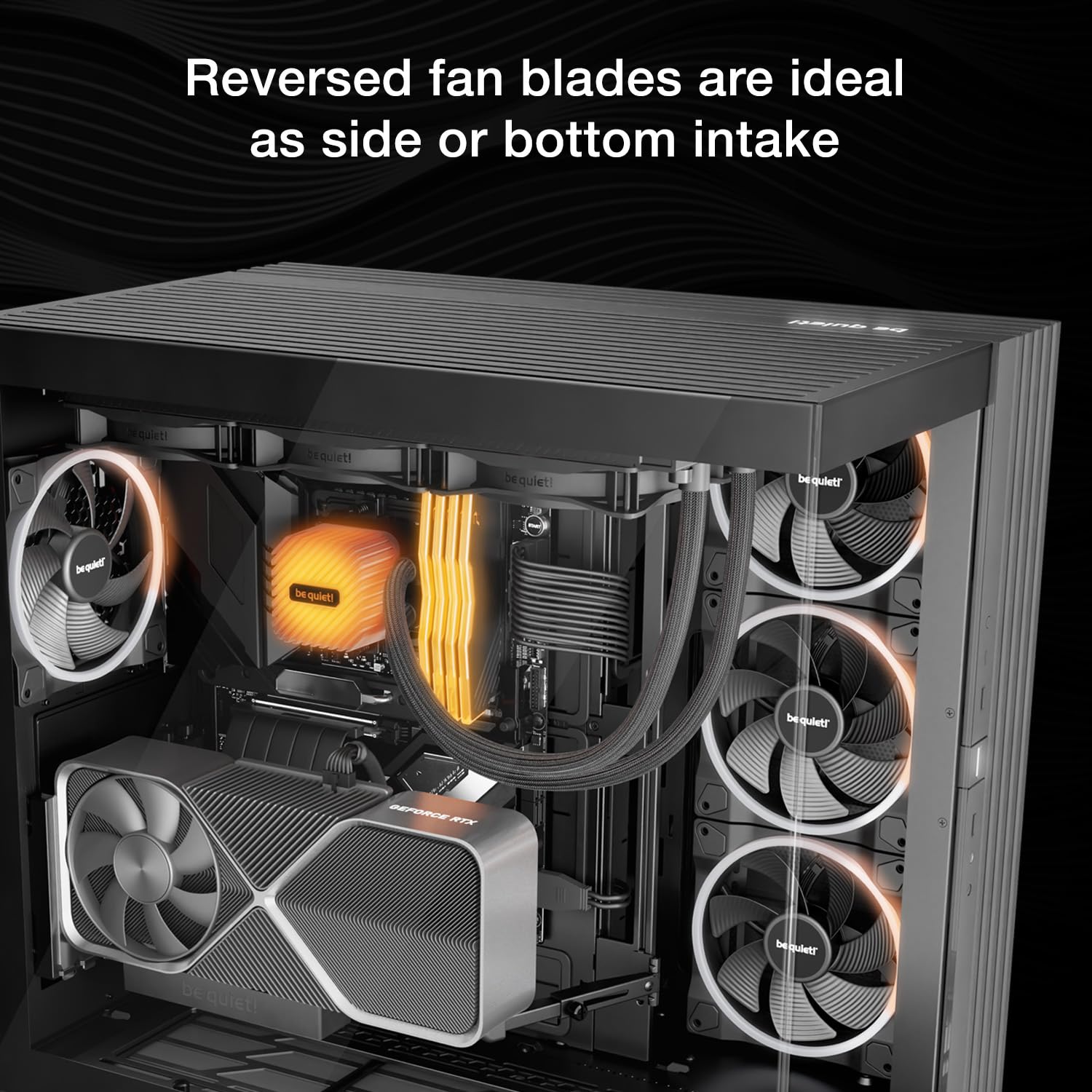 be quiet! Light Wings 140mm PWM Quiet PC Case Fan | Reverse Blade | Black | BL134