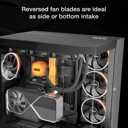 be quiet! Light Wings 140mm PWM Quiet PC Case Fan | Reverse Blade | Black | BL134