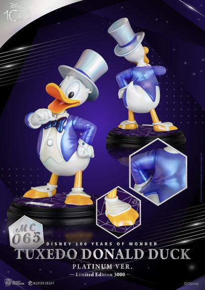 Beast Kingdom Toys Disney 100th Master Craft Tuxedo Donald Duck Statue (Platinum Ver.