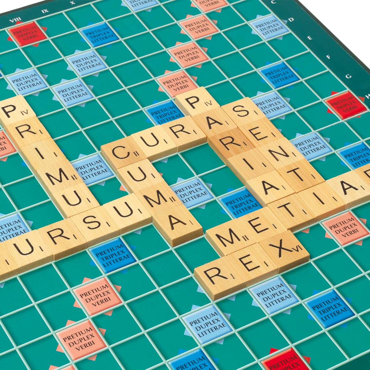 IDEAL | Scrabble Classic: a reproduction of the original 1950's design with wooden tiles - Latin Edition | Classic Games | For 2-4 Players | Ages 10+