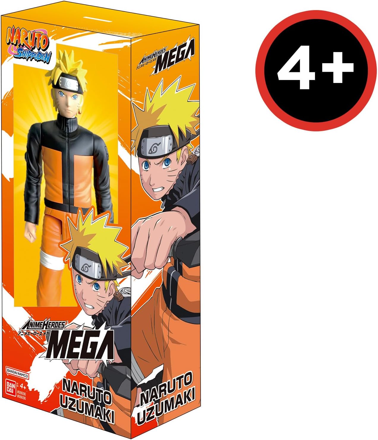 Naruto: Bandai - Anime Heroes - Naruto Personaggio Mega 30 Cm