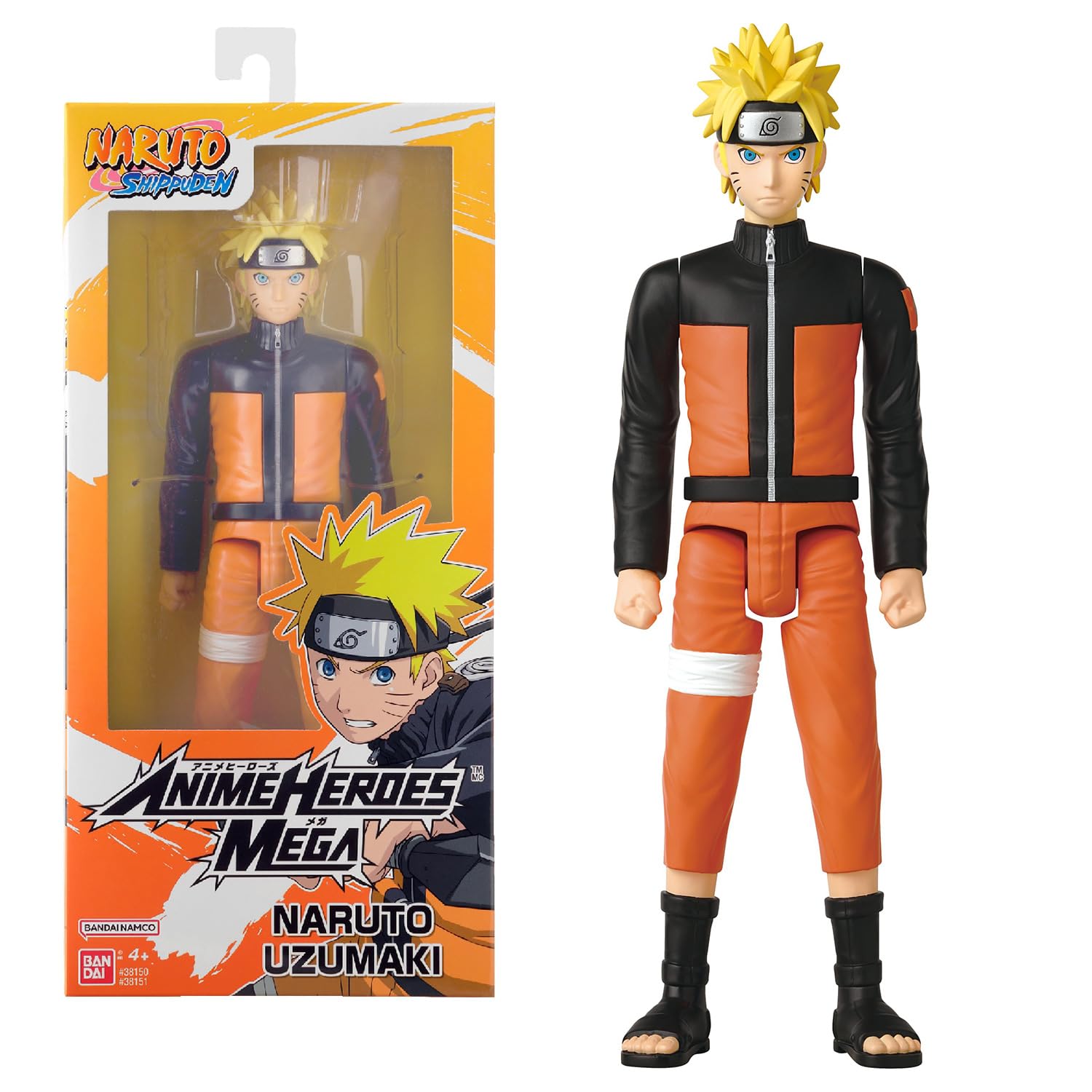 Naruto: Bandai - Anime Heroes - Naruto Personaggio Mega 30 Cm