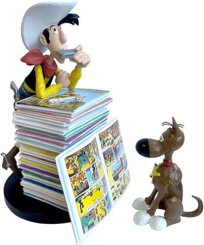 Plastoy SAS PLA00391 - Lucky Luke und Rantanplan boekenstapel