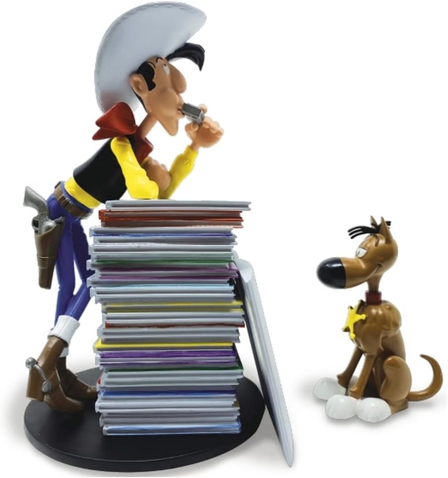Plastoy SAS PLA00391 - Lucky Luke und Rantanplan boekenstapel