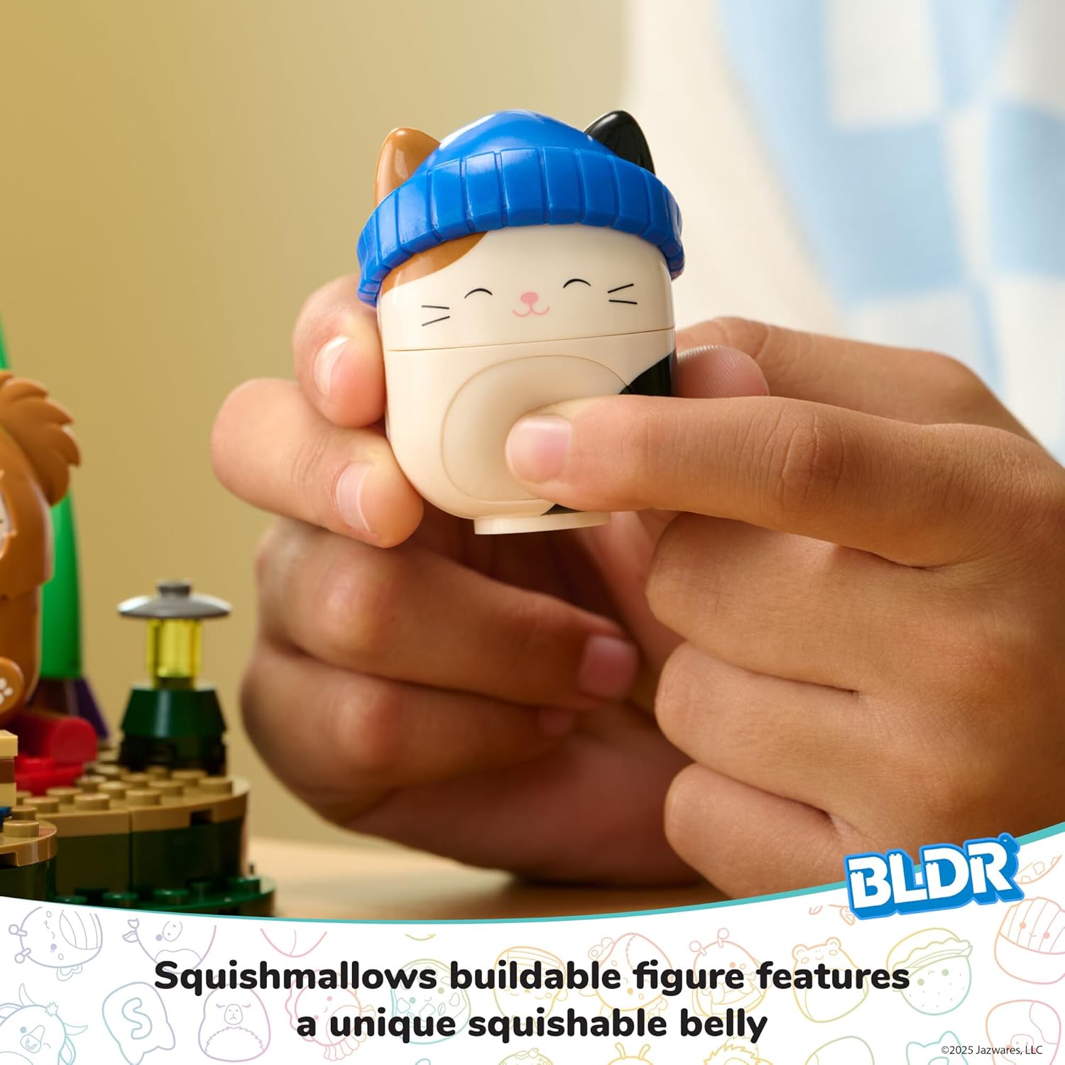 BLDR Squishmallows 246-piece Camping Adventure Building Set 0050 - Includes Squishmallows Buildable Figures Cam and Benny Ages 8+