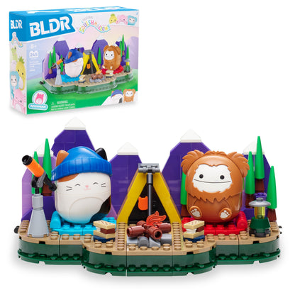 BLDR Squishmallows 246-piece Camping Adventure Building Set 0050 - Includes Squishmallows Buildable Figures Cam and Benny Ages 8+