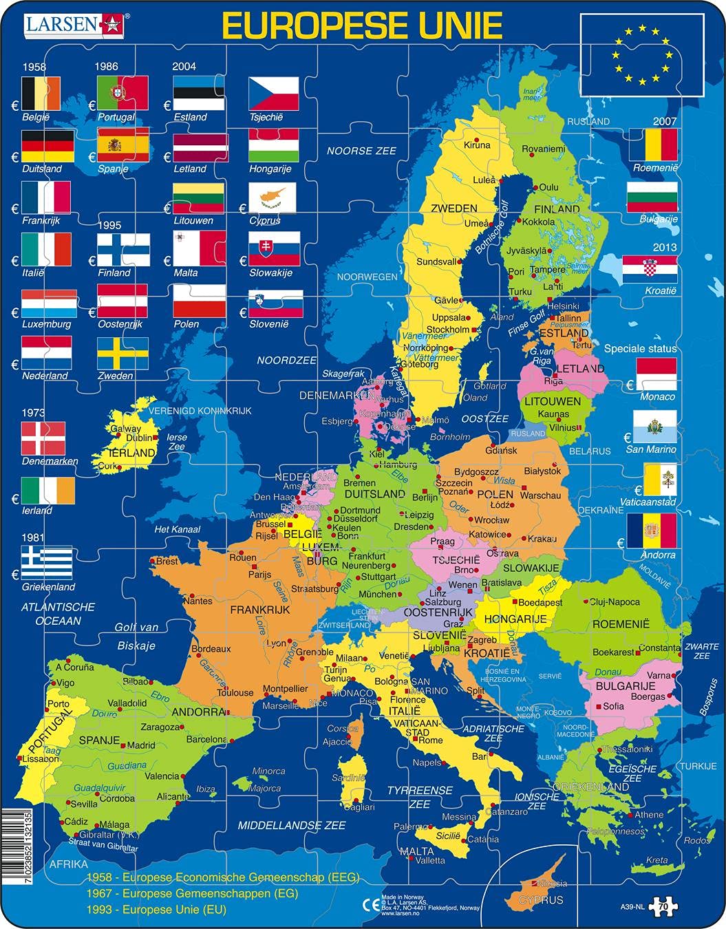 Selecta - Larsen Legpuzzel De Europese Unie 70st.