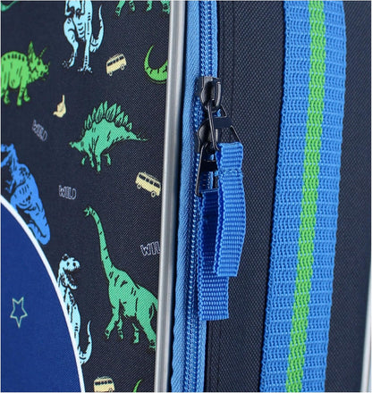 Vadobag Dino Trolly, trolley da 12 l, per bambini, a partire dai 2 3 anni, Blu, s, Guscio morbido