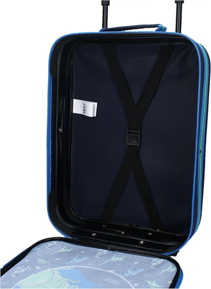 Vadobag Dino Trolly, trolley da 12 l, per bambini, a partire dai 2 3 anni, Blu, s, Guscio morbido