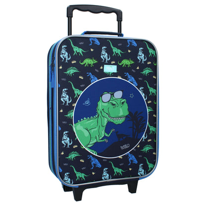 Vadobag Dino Trolly, trolley da 12 l, per bambini, a partire dai 2 3 anni, Blu, s, Guscio morbido