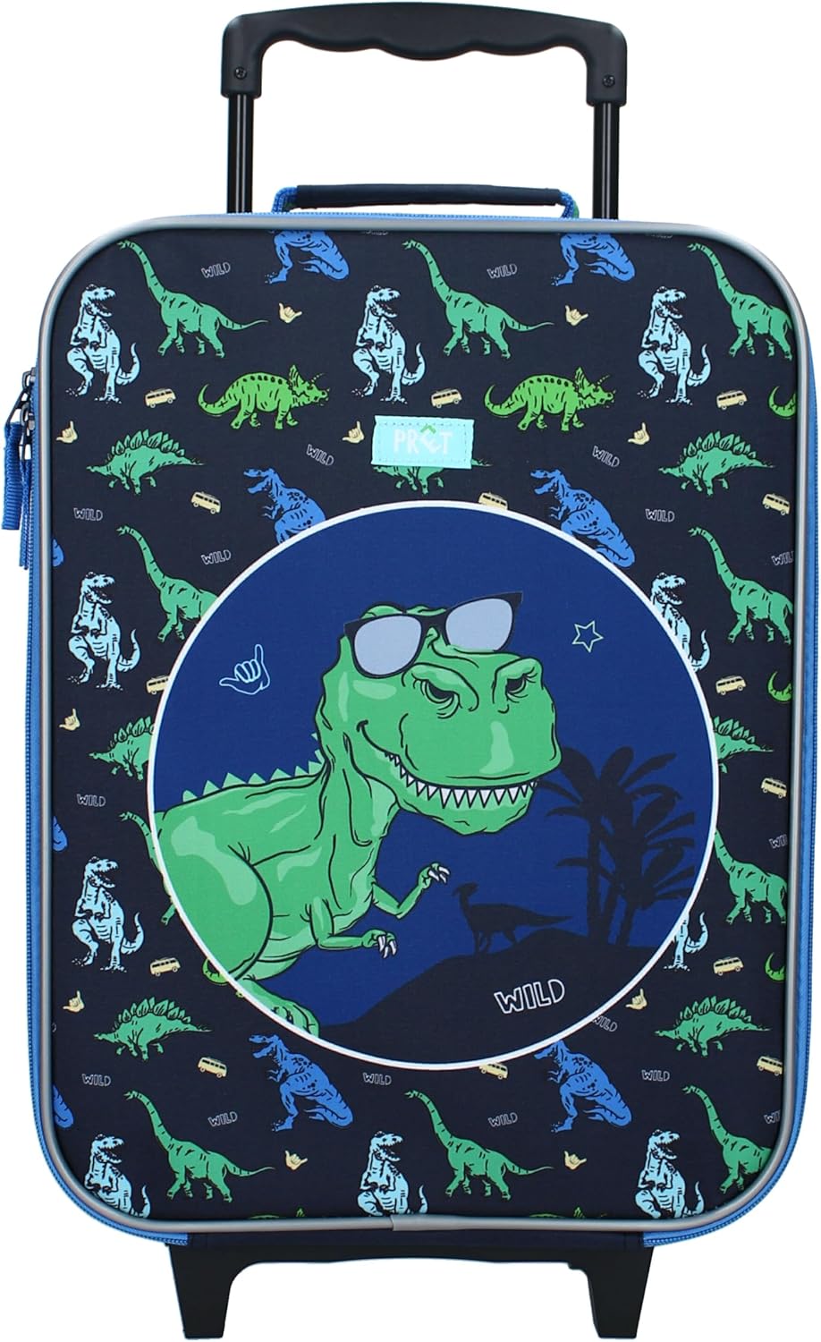 Vadobag Dino Trolly, trolley da 12 l, per bambini, a partire dai 2 3 anni, Blu, s, Guscio morbido
