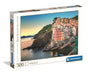 Clementoni - Puzzel met 500 stukjes voor volwassenen en jongens, collectie, thema Riomaggiore, cadeau-idee voor dames en heren, Made in Italy, 49 x 36 cm, 35570