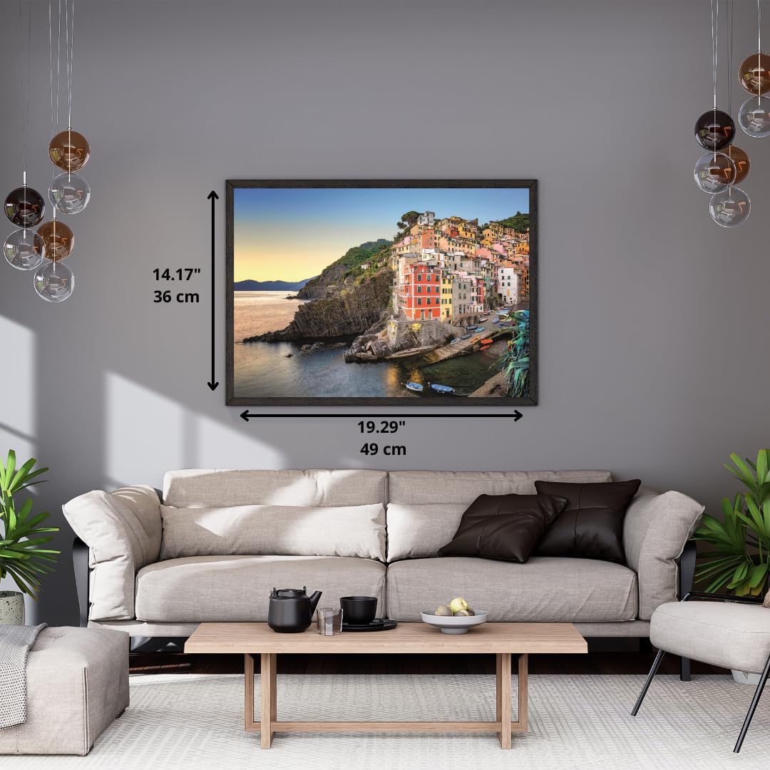 Clementoni - Puzzel met 500 stukjes voor volwassenen en jongens, collectie, thema Riomaggiore, compacte doos met poster, cadeau-idee, made in Italy, 70 x 50 cm, 35576