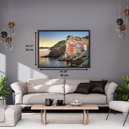 Clementoni - Puzzel met 500 stukjes voor volwassenen en jongens, collectie, thema Riomaggiore, compacte doos met poster, cadeau-idee, made in Italy, 70 x 50 cm, 35576