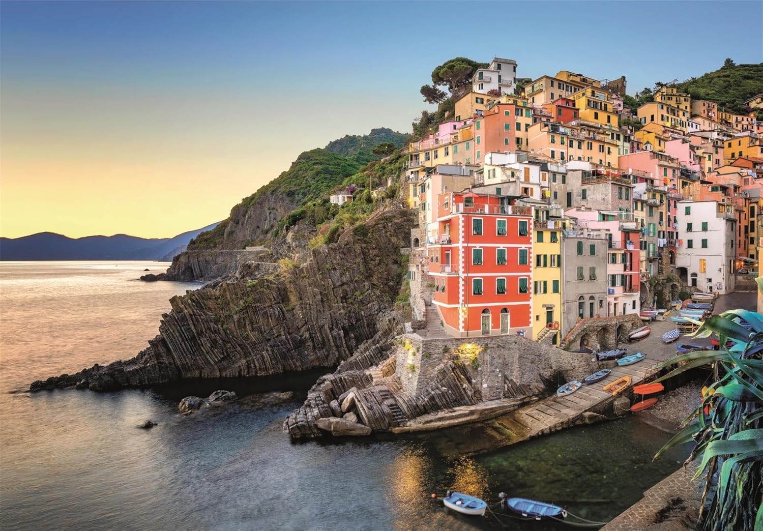 Clementoni - Puzzel met 500 stukjes voor volwassenen en jongens, collectie, thema Riomaggiore, compacte doos met poster, cadeau-idee, made in Italy, 70 x 50 cm, 35576