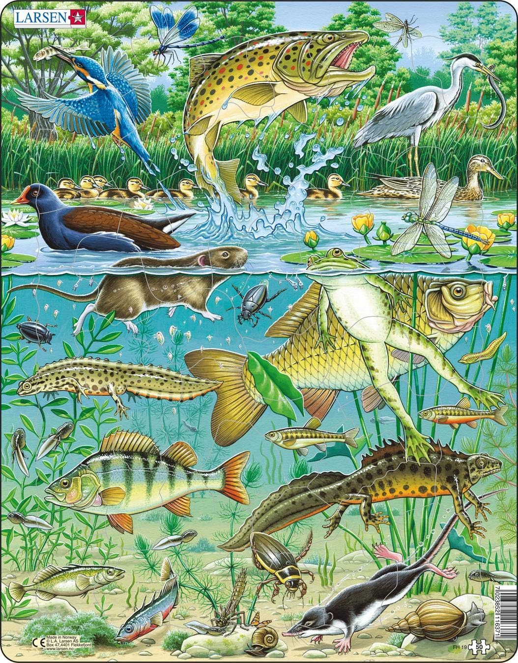 Selecta - Larsen Legpuzzel Dieren - Vijver 50st.