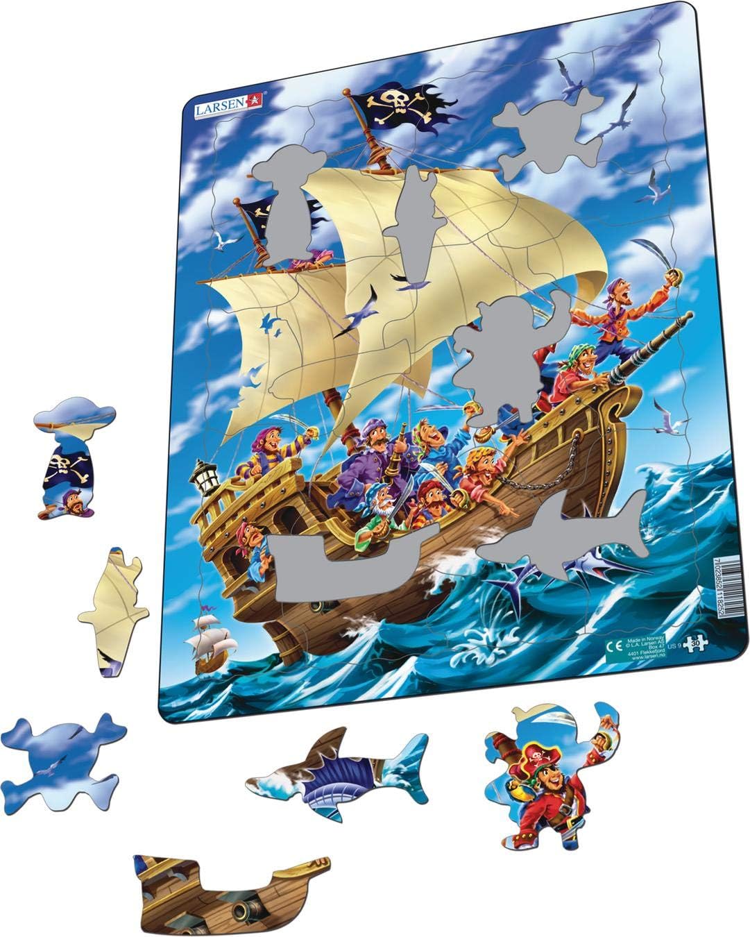 Selecta - Larsen Legpuzzel Het Piratenschip  30st.