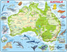 Selecta - Larsen Legpuzzel Kaart Australie Geografisch met Dieren 65st.