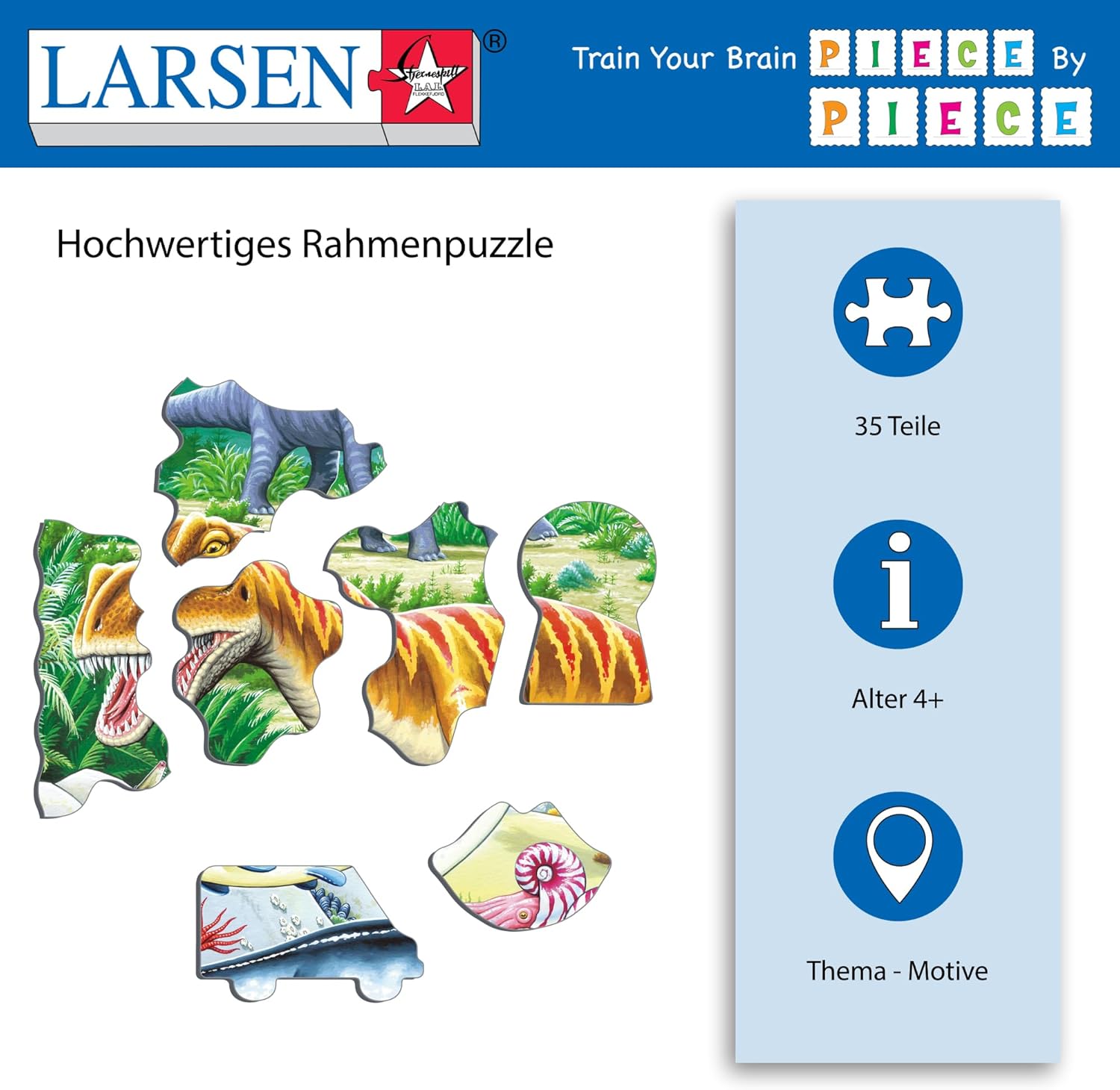 Selecta - Larsen Legpuzzel Dieren - Dinosaurus 35st.