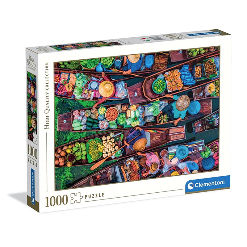 Clementoni Puzzle Floating Market 1000 Teile Erwachsene - HQ Collection - 70 x 50 cm - Anspruchsvolles Puzzle 14-99 Jahre - 39882