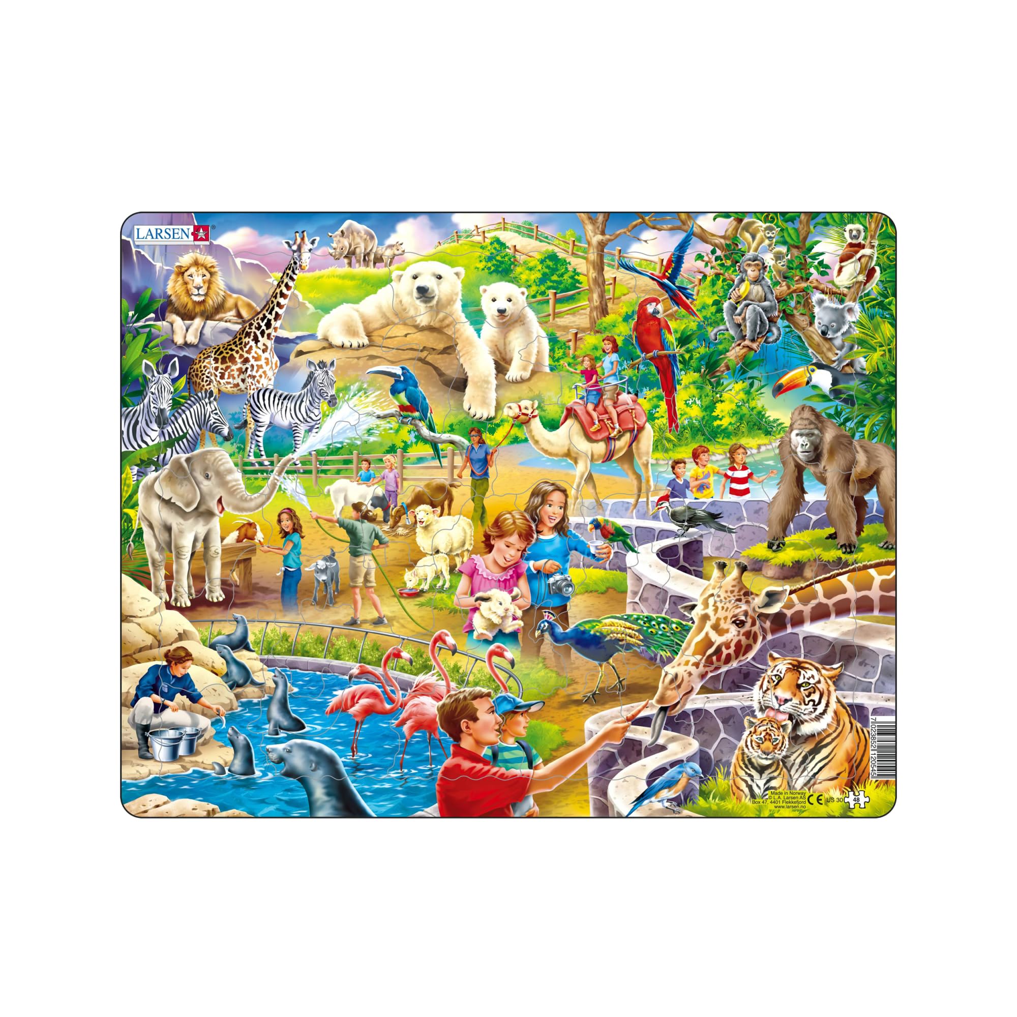 Selecta - Larsen Legpuzzel Dieren - In de Dierentuin 48st.