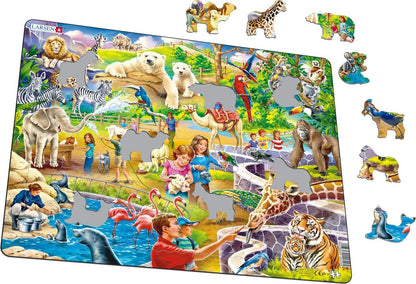 Selecta - Larsen Legpuzzel Dieren - In de Dierentuin 48st.