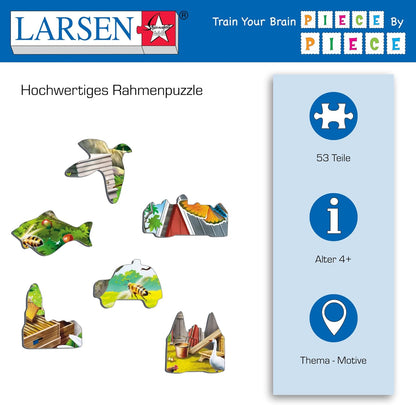 Larsen US39 Drukke bijen en de imker, Frame puzzel met 53 stukjes