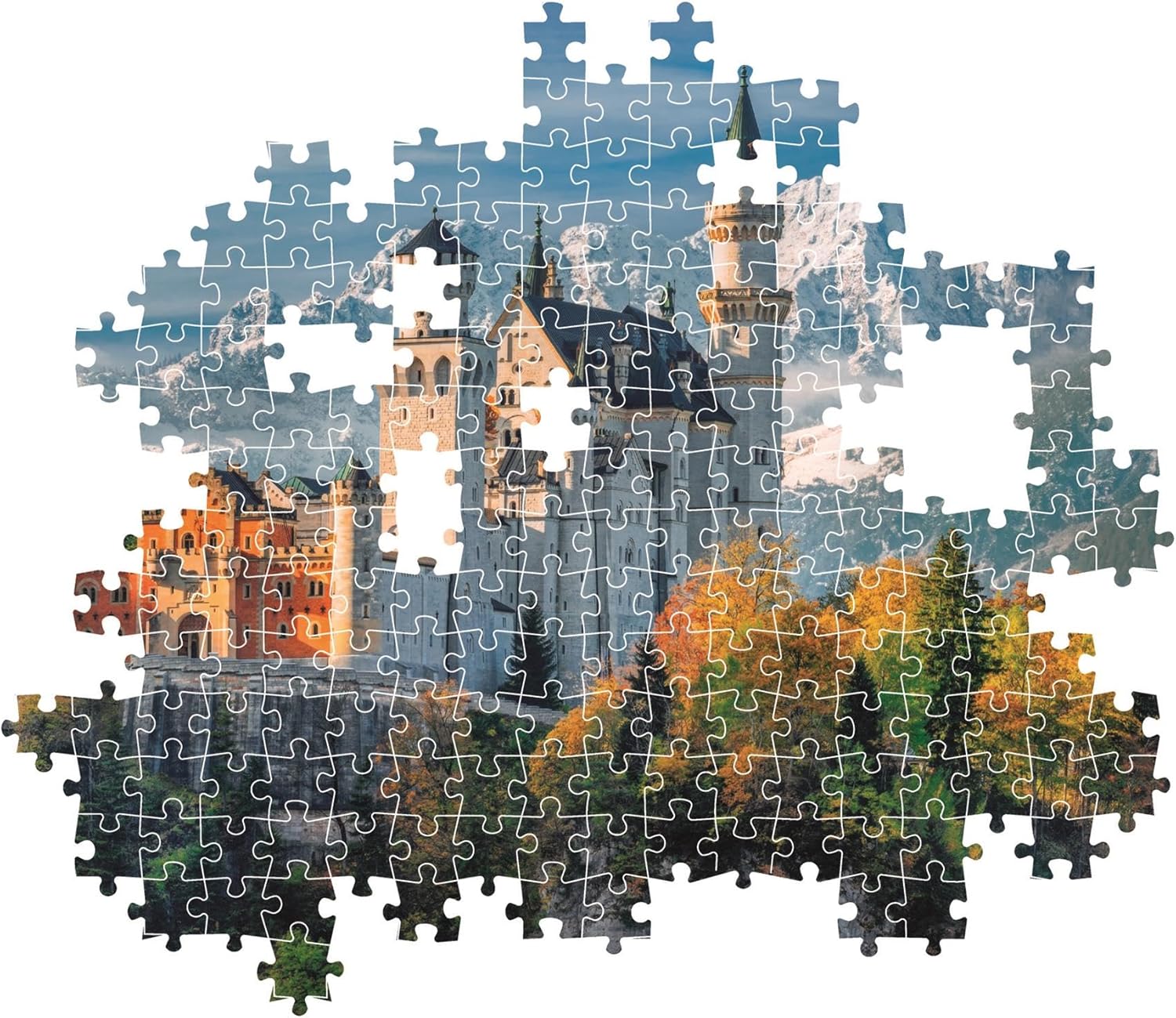 Clementoni -35589-Puzzel 500 HQC Neuschwanstein Castle Compacte Doos