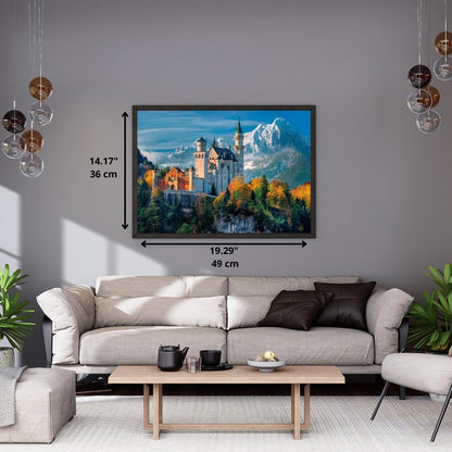 Clementoni -35589-Puzzel 500 HQC Neuschwanstein Castle Compacte Doos